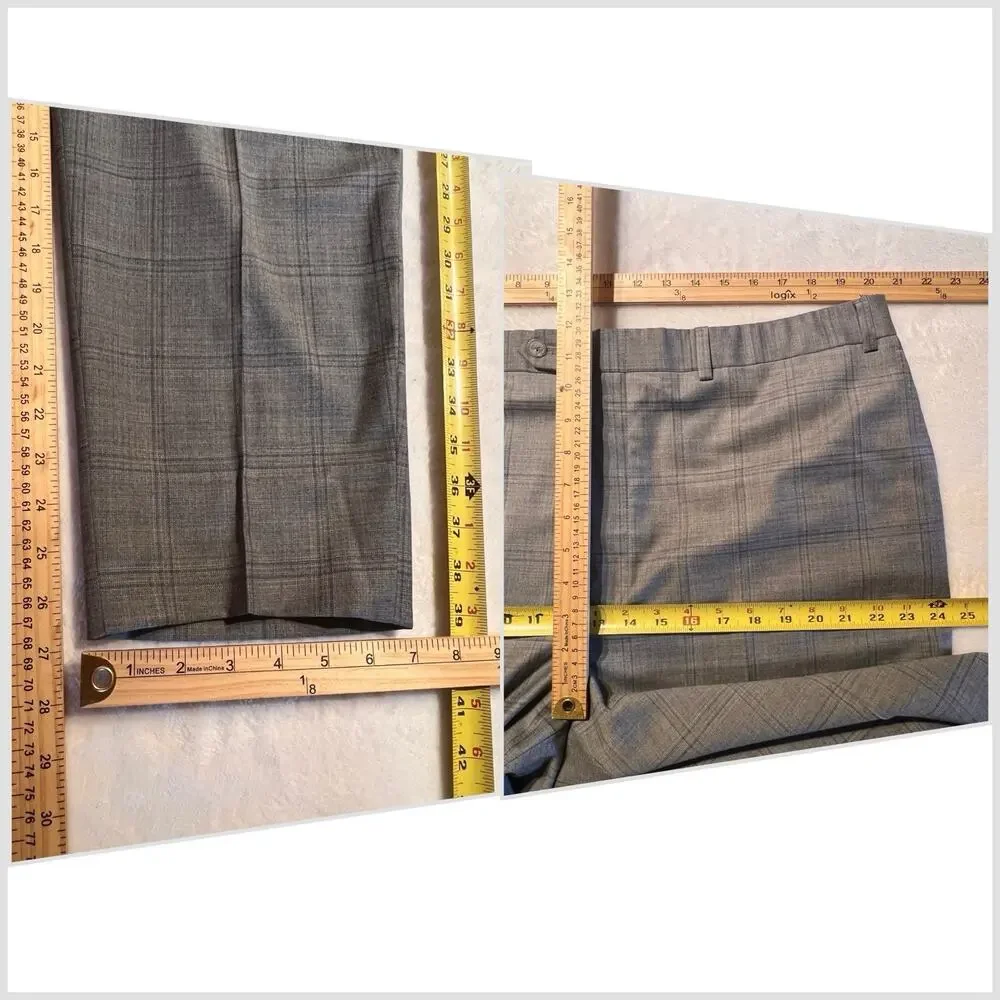 Hart Schaffner Marx New York Fit 48R 41x27 Blue Plaid Classic Suit